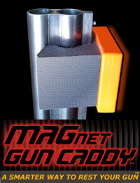 MAGnet Gun Caddy in use with Logo